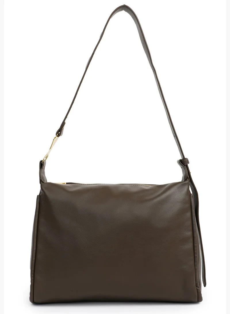 Haute Sauce Solid Zip Lock Shoulder Bag