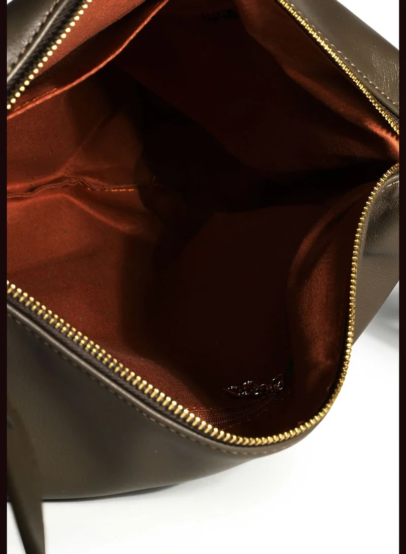 Haute Sauce Solid Zip Lock Shoulder Bag