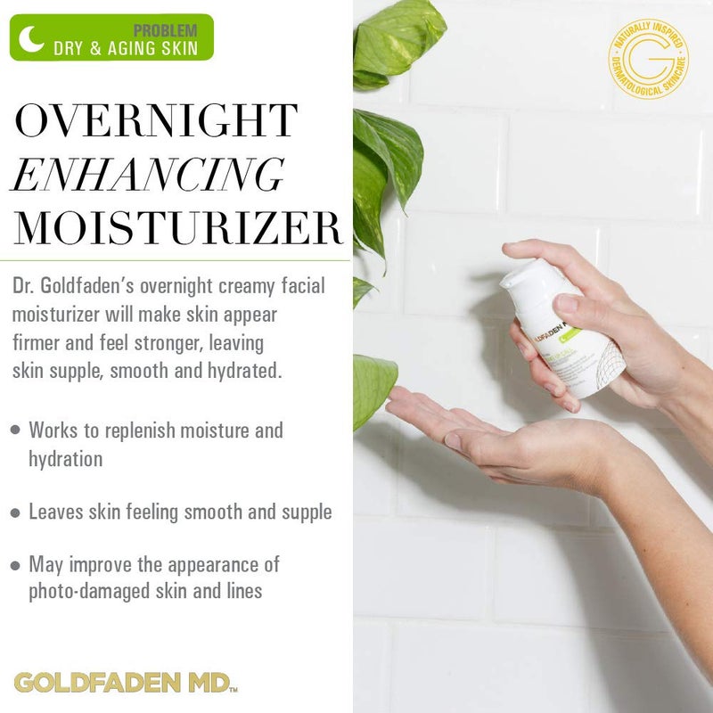 Goldfaden MD Dr. Goldfadens Wake Up Call Night Facial Moisturizer Night Cream for Dry & Aging Skin | w/Alpha Lipoic Acid, Avocado Oil Retinol, Co-enzyme Q10 1.7 fl. oz. - Image 2