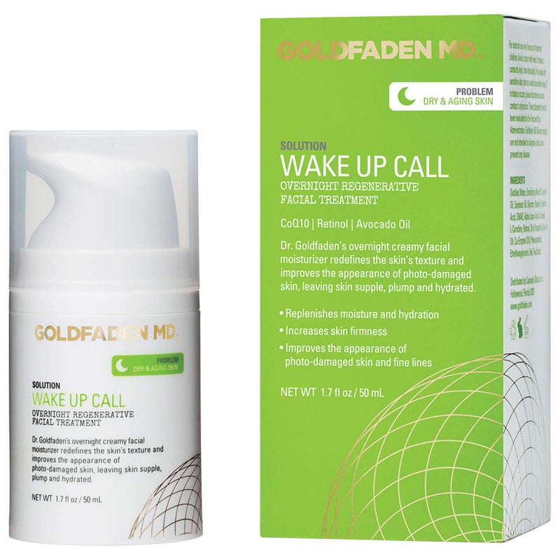 Goldfaden MD Dr. Goldfadens Wake Up Call Night Facial Moisturizer Night Cream for Dry & Aging Skin | w/Alpha Lipoic Acid, Avocado Oil Retinol, Co-enzyme Q10 1.7 fl. oz. - Image 1