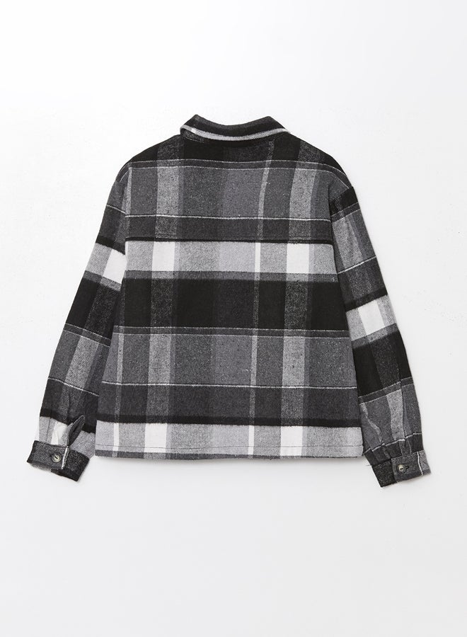 ال سي وايكيكي قميص بناتي كاروهات بأكمام طويلة - Image 2