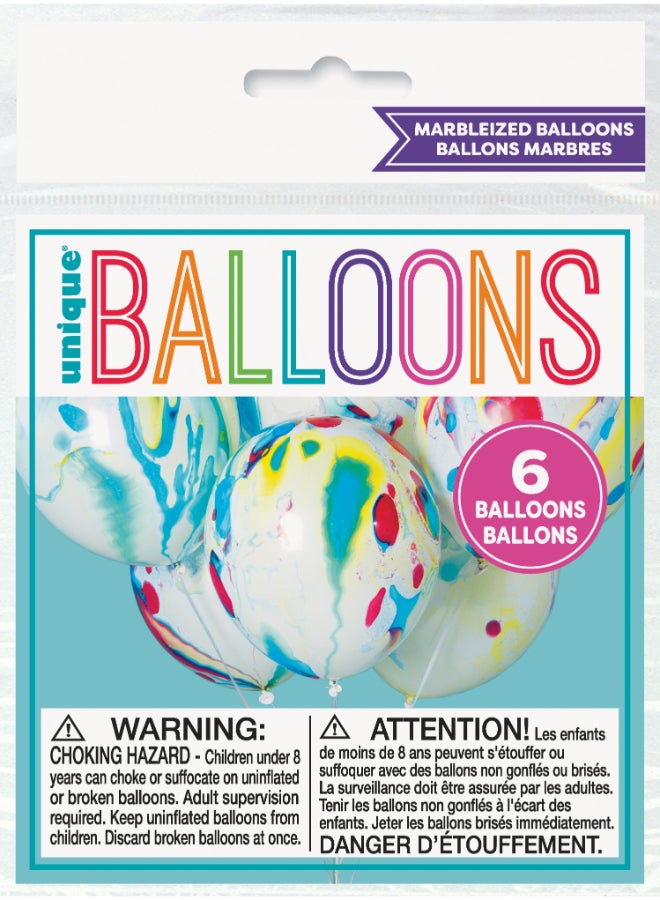 Unique 12" Marbleized Balloons - Image 2