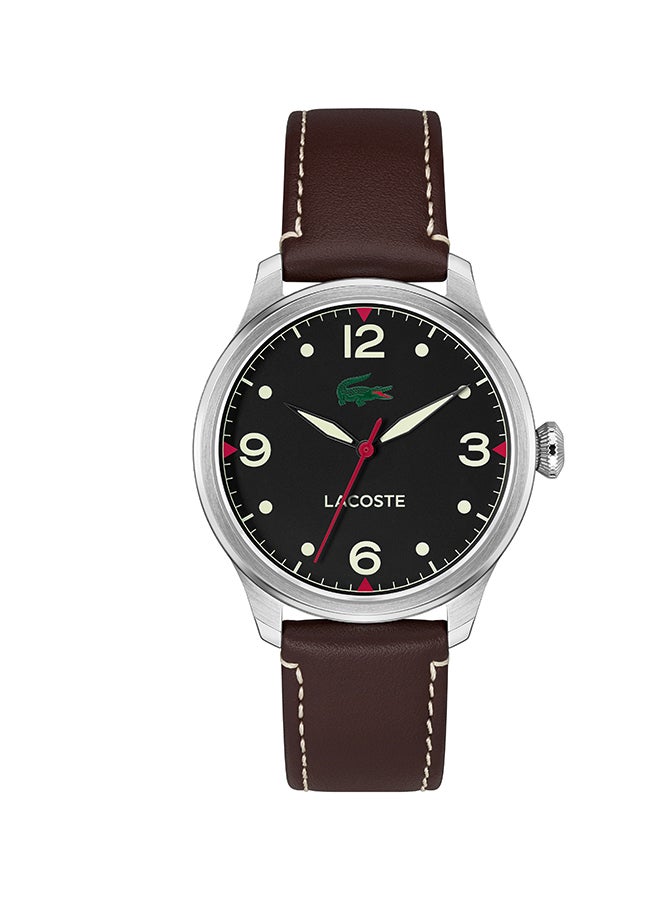 LACOSTE ROUND ANALOG MEN'S BLACK CASE WATCH - 2011398 - Image 1