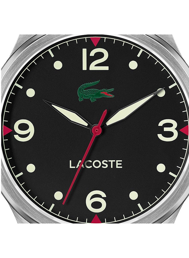 LACOSTE ROUND ANALOG MEN'S BLACK CASE WATCH - 2011398 - Image 4