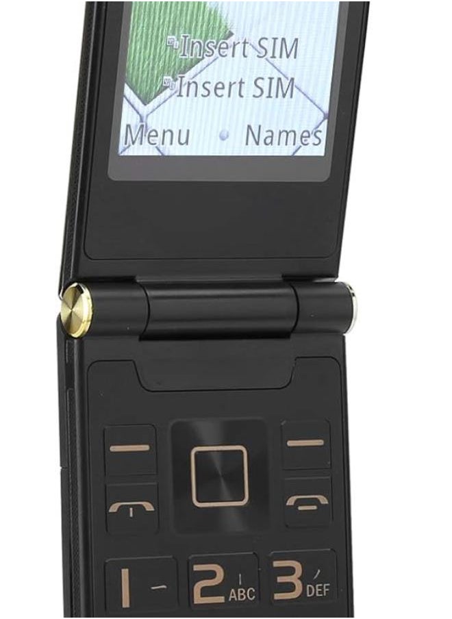 Generic - Flip Phone,3G Unlocked Flip Phone Multimedia Mp3 Dual Sim Card Phone Large Keypad and Large Volume Cell Phone for Seniors with Charging Dock(Golden) - Image 1