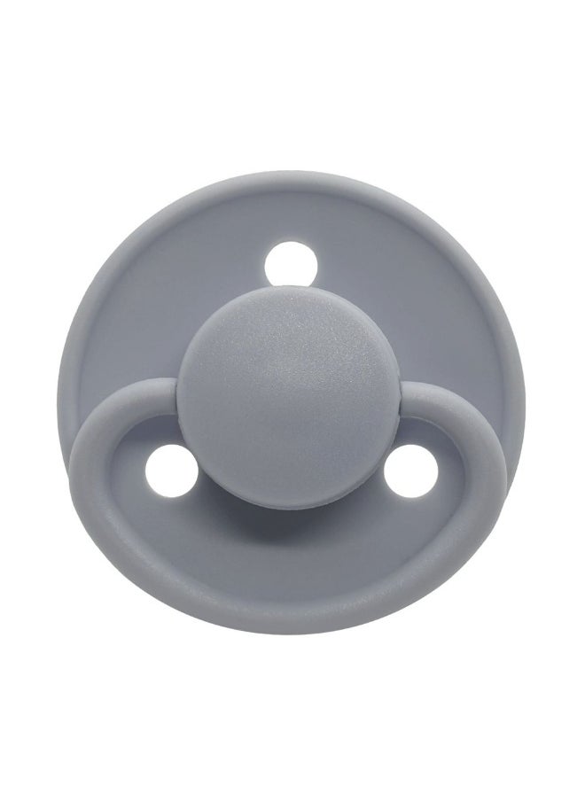 Mininor Pack of 2 Round Pacifier Latex, 0 Months +, Grey Seal  - Image 2