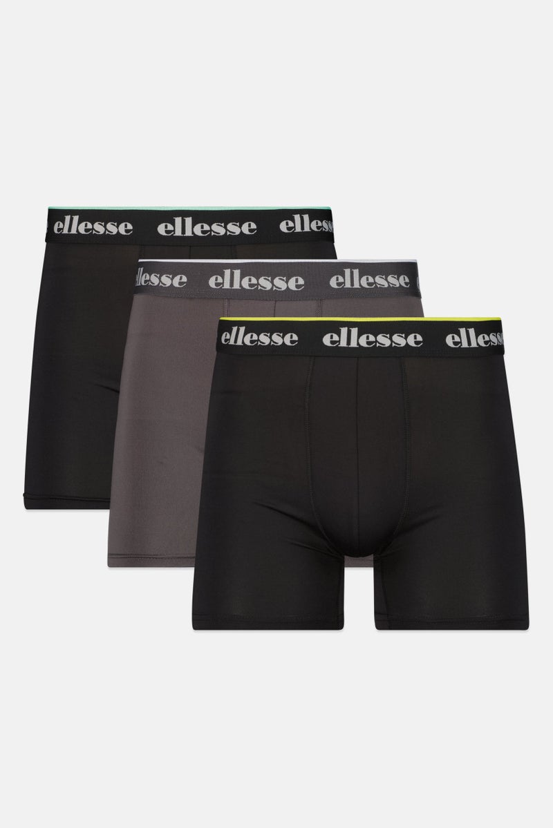 Ellesse شورت بوكسر رجالي 3 قطع بشعار العلامة التجارية، متعدد الألوان - Image 1