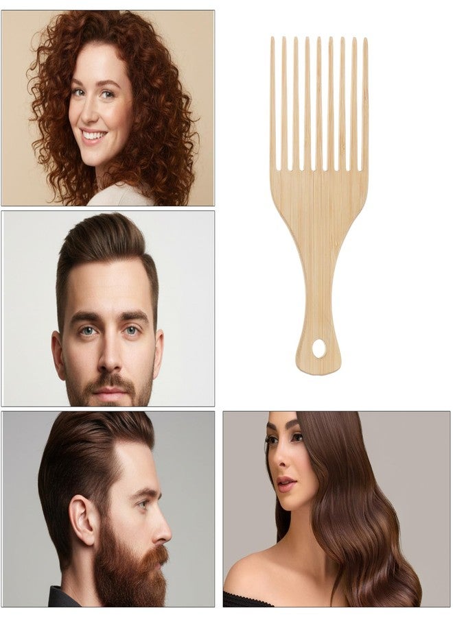 Elegaperma 3 PCS Wooden Pick For Beard, Natural Wooden Beard Pick, Wood Hair Picks for Women Men Curly Hairs, Vintage Wood Picks with Wide Tooth Comb for Gentle Styling and Detangling - Image 4
