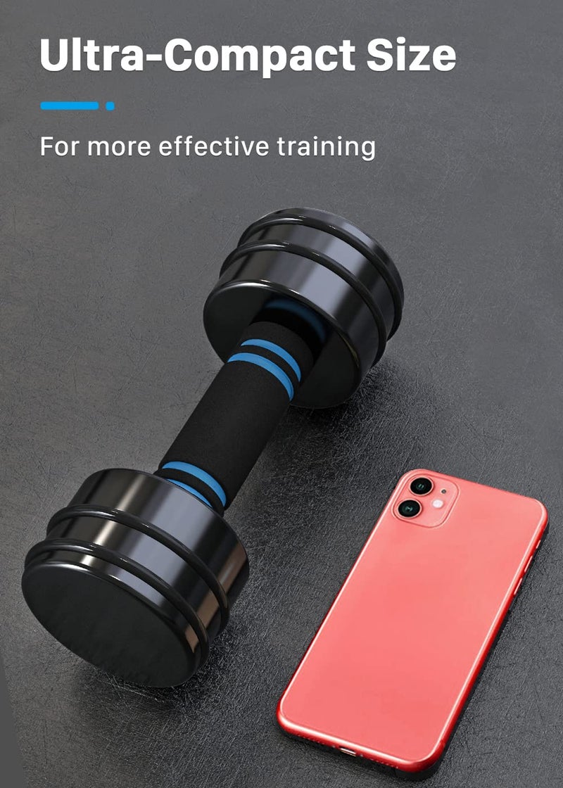 Northdeer Hand Weights Set 5lbs Pair (3lbs/4lbs/5lbs) Adjustable Black Coated Weight Set with Foam Handles Home Exercise Gym Workout for Women, Youth (5lbs×2) - Image 2