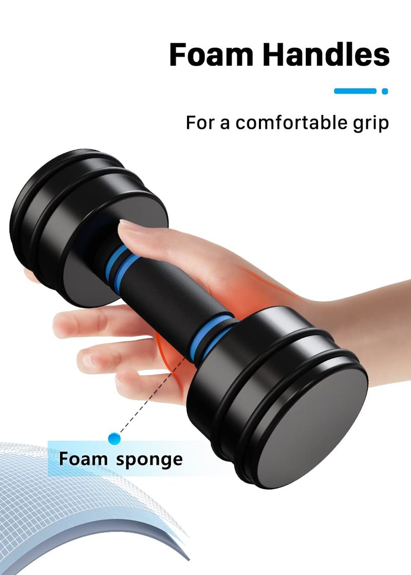 Northdeer Hand Weights Set 5lbs Pair (3lbs/4lbs/5lbs) Adjustable Black Coated Weight Set with Foam Handles Home Exercise Gym Workout for Women, Youth (5lbs×2) - Image 5