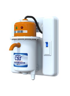CSI INTERNATIONAL CSI INTERNATIONAL Instant Water Geyser 1 Liter Portable water Heater First Class ABS Plastic Geyser Geyser with MCB Auto Cut Off Feature 1 Year Manufacturer Warranty White Orange 