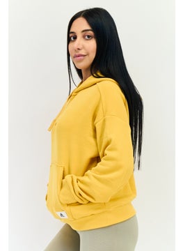 Adidas Women Sportswear Fit Long Sleeves Outdoor Sweatshirt, Mustard  - Image 2