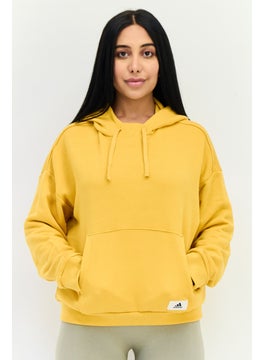 Adidas Women Sportswear Fit Long Sleeves Outdoor Sweatshirt, Mustard  - Image 1