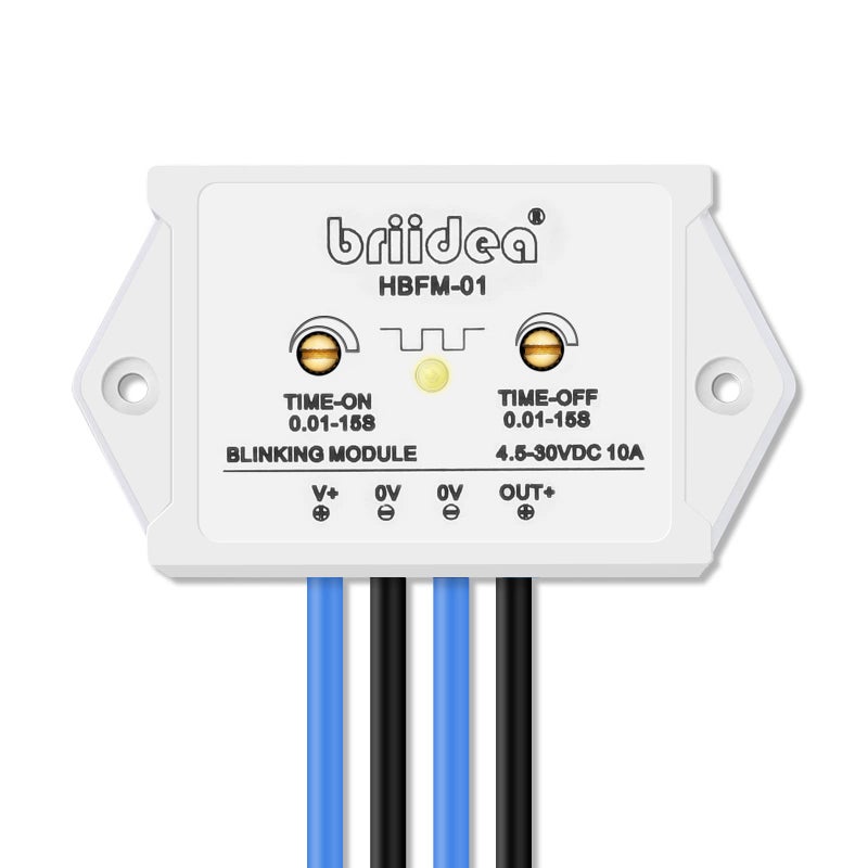 Briidea 10 Amp Blinking Flasher Module DC 4530V Suitable for Various Warning Lamp Waterproof