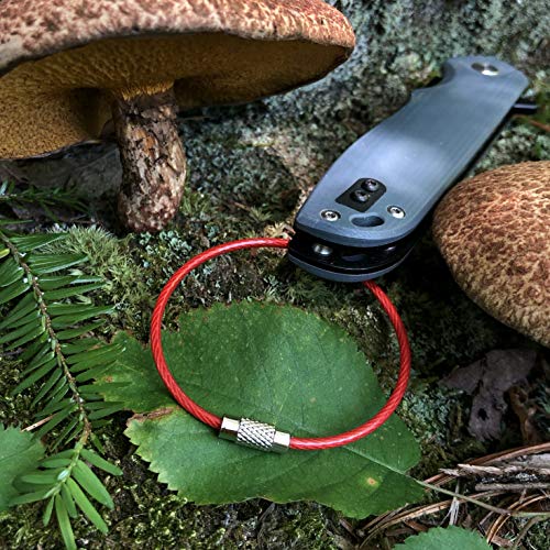 Silipac Stainless Steel Wire Keychain Cable, Twist-Lock 6.3" (16 cm) 2mm – Car Keyring, Luggage Tag, Carabiner – 4 Pack - Image 5