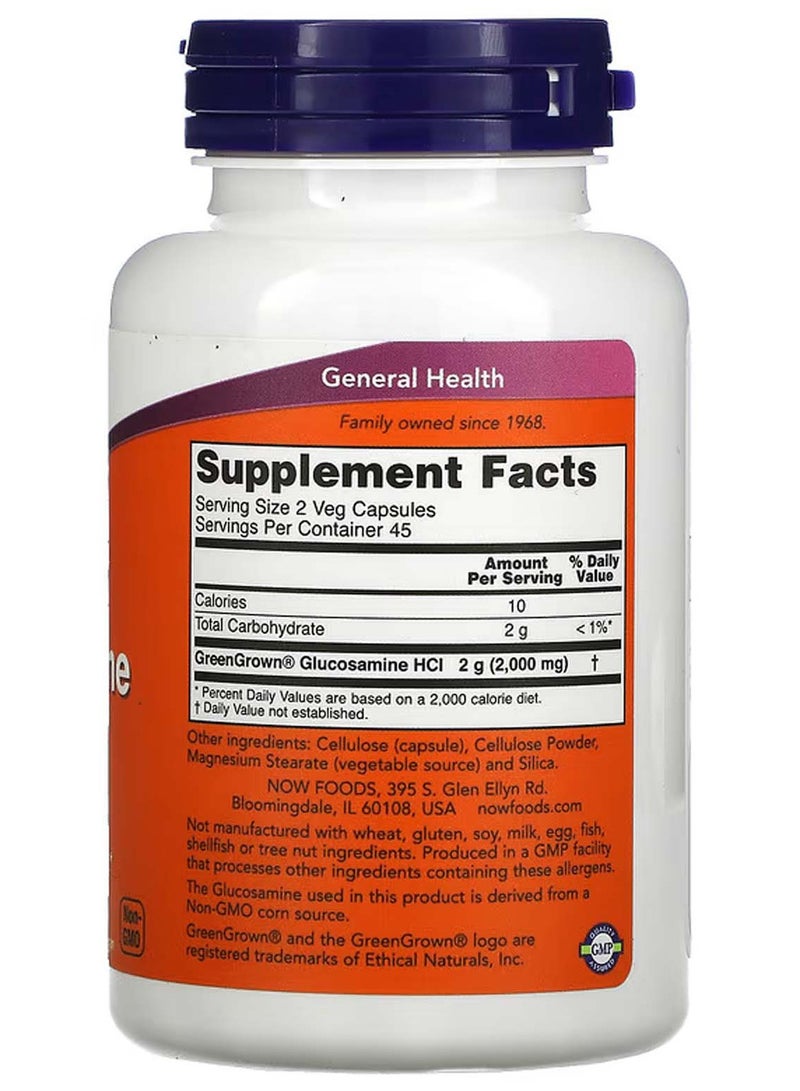 now Vegetarian Glucosamine '1000', 90 Veg Capsules (1,000 mg per Capsule) - Image 2