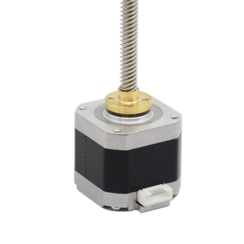 REES52 NEMA 17 Stepper Motor with Integrated 100mm T8 Lead Screw for RepRap Prusa i3 3D Printers Z Axis or CNC Machine - Image 2