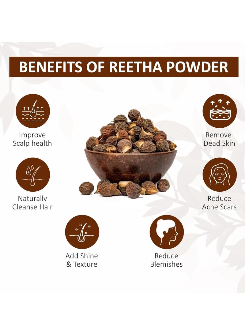 مملكة الإكسسوارات مسحوق ريثا (٥٠ غرامًا) - طبيعي ونقي ١٠٠٪ | مناسب للشعر والبشرة | ينظف الشعر بلطف، ويزيل الأوساخ والزيوت الزائدة | يقوي جذور الشعر، ويعزز نموه، ويهدئ فروة الرأس - Image 5