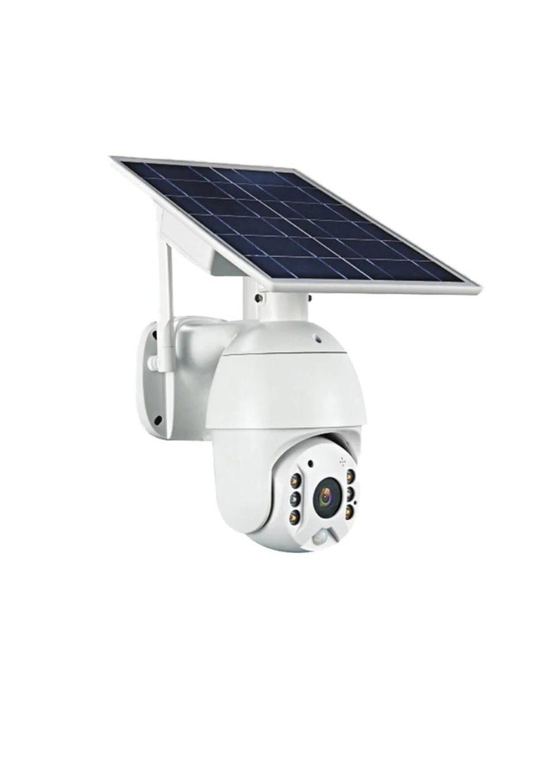 كاميرا مراقبة خارجية تعمل بالطاقة الشمسية بدقة 8 ميجابكسل 4 جي ، كاميرا مراقبة خارجية تعمل بالطاقة الشمسية، دوران 360 درجة / امالة، لاسلكي - Image 1