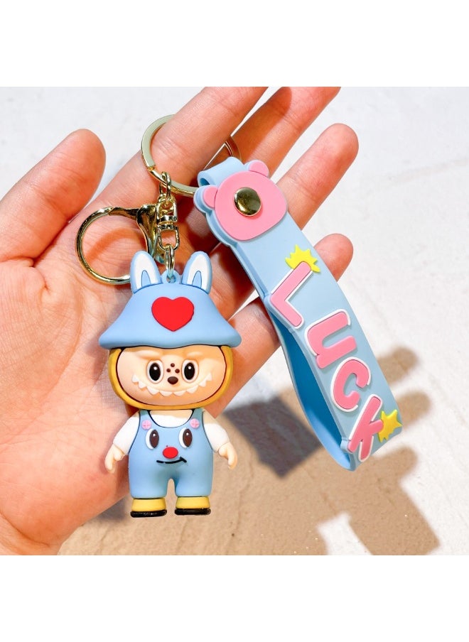 Aramu labubu Key chains, cartoon bucktoothed dolls, schoolbags, pendants, car key chains, small gifts  - Image 1
