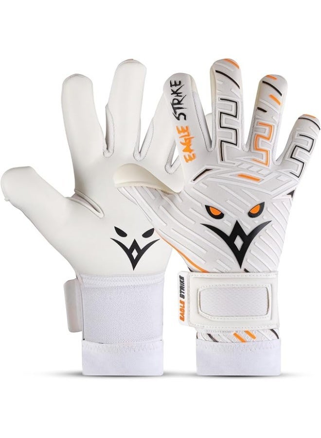 EAGLE STRIKE Professional Goalkeeper Gloves | Latex Palm Soccer Goalie Gloves with Finger Save & Wrist Support | for Adult, Youth & Junior - Ideal for Football Training & Matches - Image 1
