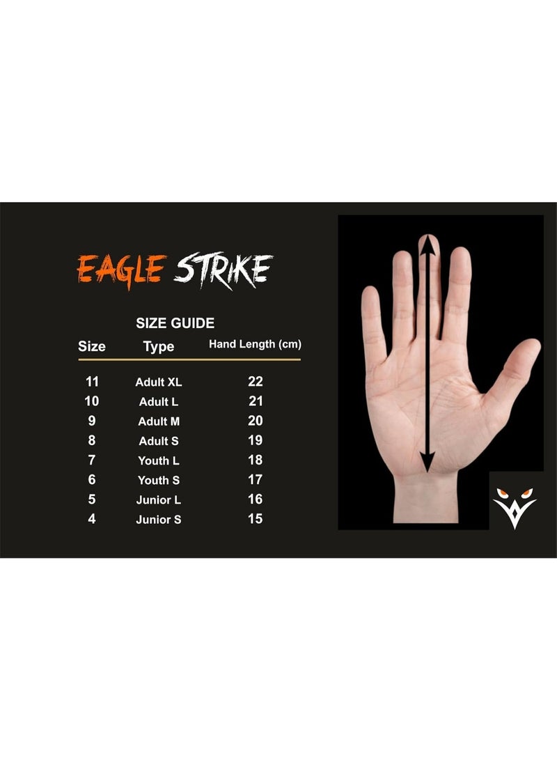 EAGLE STRIKE Professional Goalkeeper Gloves | Latex Palm Soccer Goalie Gloves with Finger Save & Wrist Support | for Adult, Youth & Junior - Ideal for Football Training & Matches - Image 3