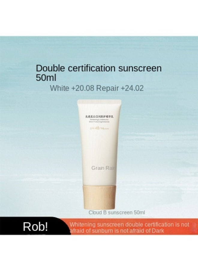 Cloud-light Sunscreen With Spf40 Pa+++ - Dual Certified For Sun Protection And Whitening, Essential For Summer Outings - Image 1