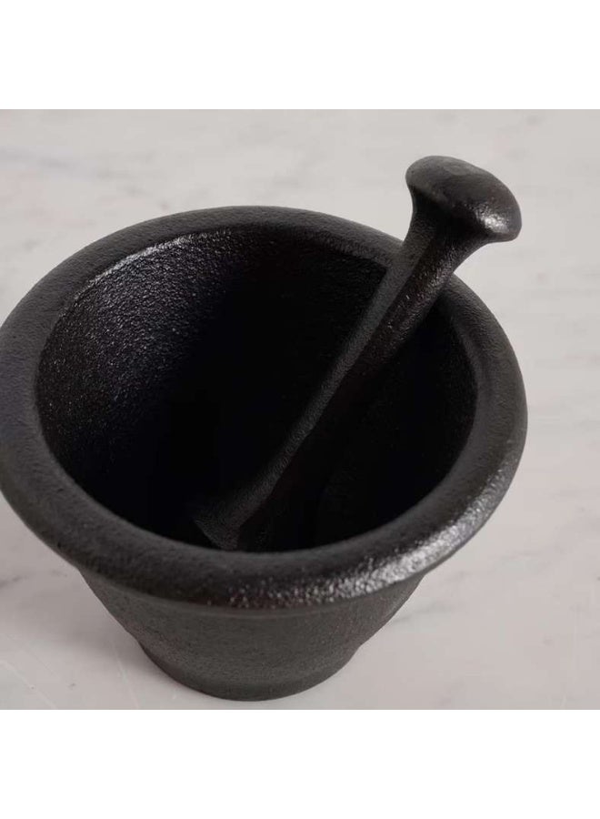 Pan Home Cast Iron Mortar and Pestle - Black - Image 4