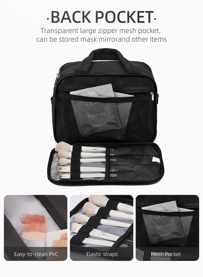 WESTBRONCO Small Toiletry Bag for Women with Jewelry Organizer, Lightweight Large Travel Toiletry Bag, Puffy Quilted Makeup Bag Organizer for Accessories, Essentials, Cosmetics, Toiletries - Image 5