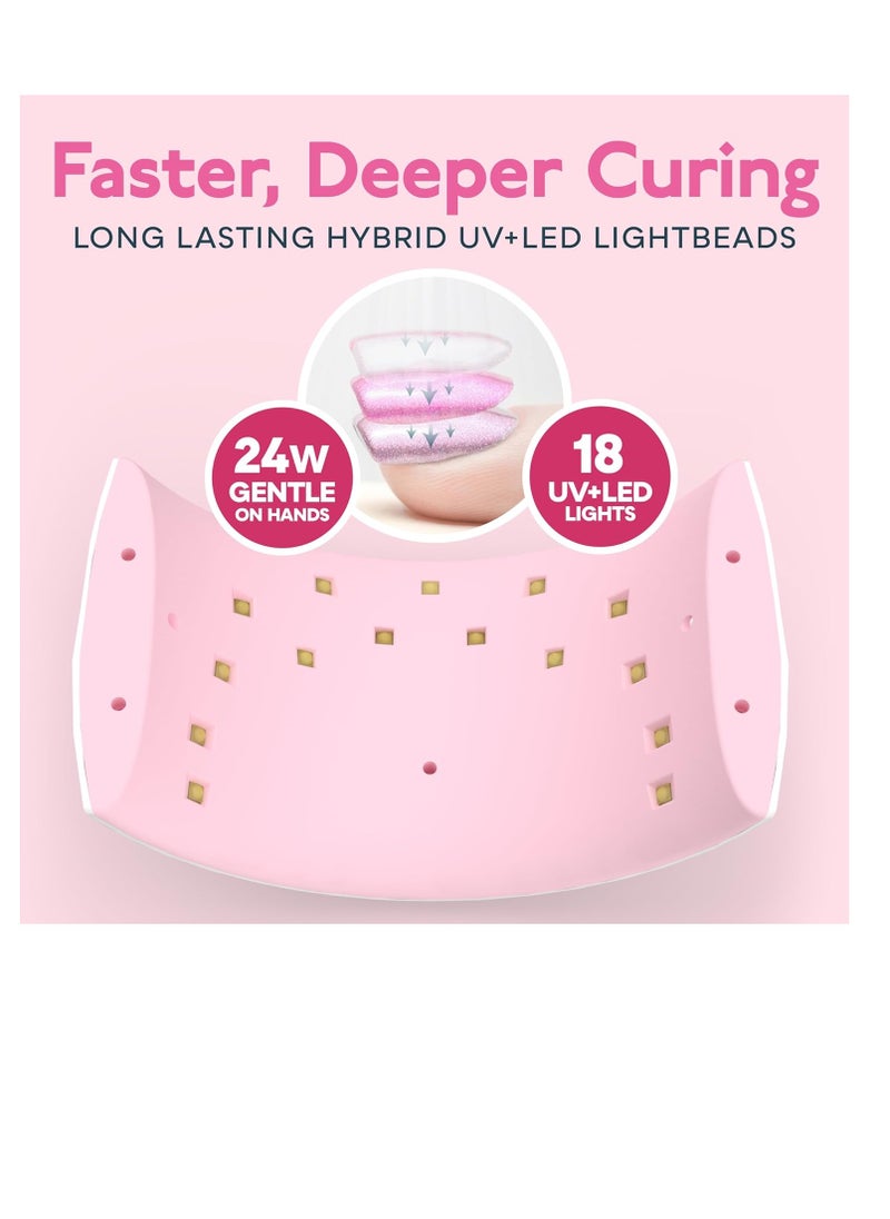 SUNUV - SUNUV UV LED Nail Lamp, UV Light for Nails Dryer for Gel Nail Polish Curing Lamp with Sensor 2 Timers SUN9C Pink Gift for Women Girls - Image 1