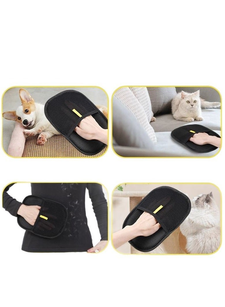 2-pack electrostatic hair removal gloves cat and dog hair cleaner two-way brush hair removal household clothes hair removal artifact  - Image 2