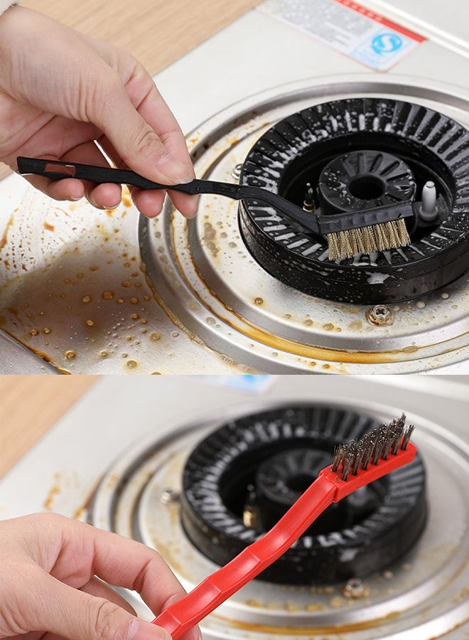 KANGLI 6 Pcs Oven Cleaning Brush, Set of Three Home Gas Stove Cleaning Brushes Made of Brass, Nylon and Iron wire - Image 3