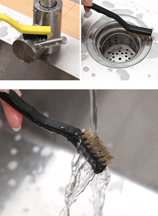 KANGLI 6 Pcs Oven Cleaning Brush, Set of Three Home Gas Stove Cleaning Brushes Made of Brass, Nylon and Iron wire - Image 4