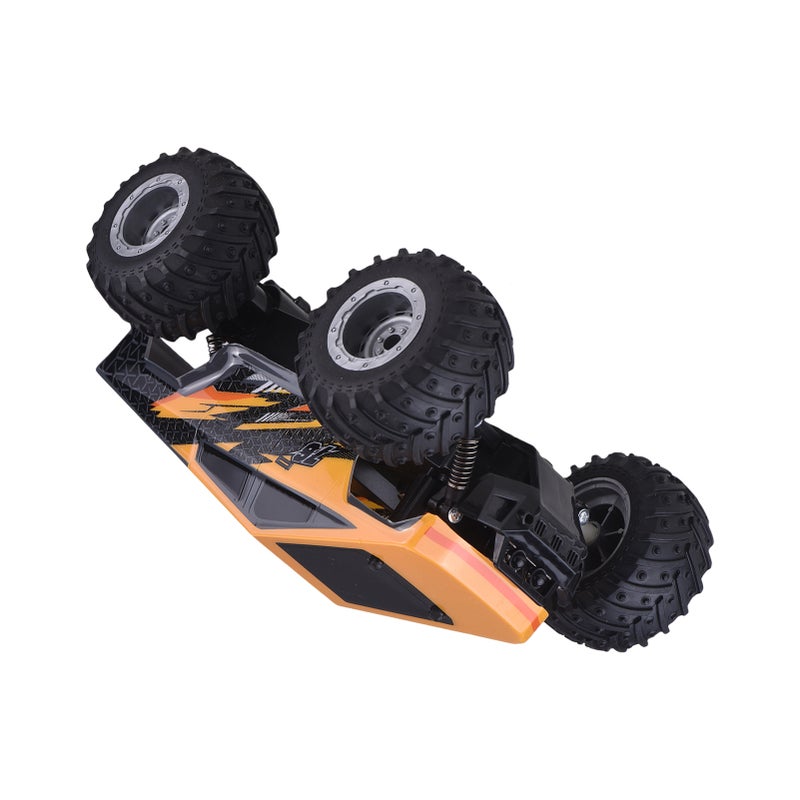 Remote Control Car, 2.4G All Terrain Off Road Vehicle with LED Headlights, Electric Toy for Boys Girls Yellow 1 Battery - Image 3