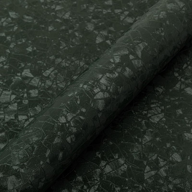 Abyssaly Dark Green Peel and Stick Wallpaper Modern Textured Embossed Wall Paper Removable Self Adhesive Vinyl Wrap Waterproof Contact Paper for Bathroom Bedroom Cabinet Home Decor 236 x 118 - Image 2
