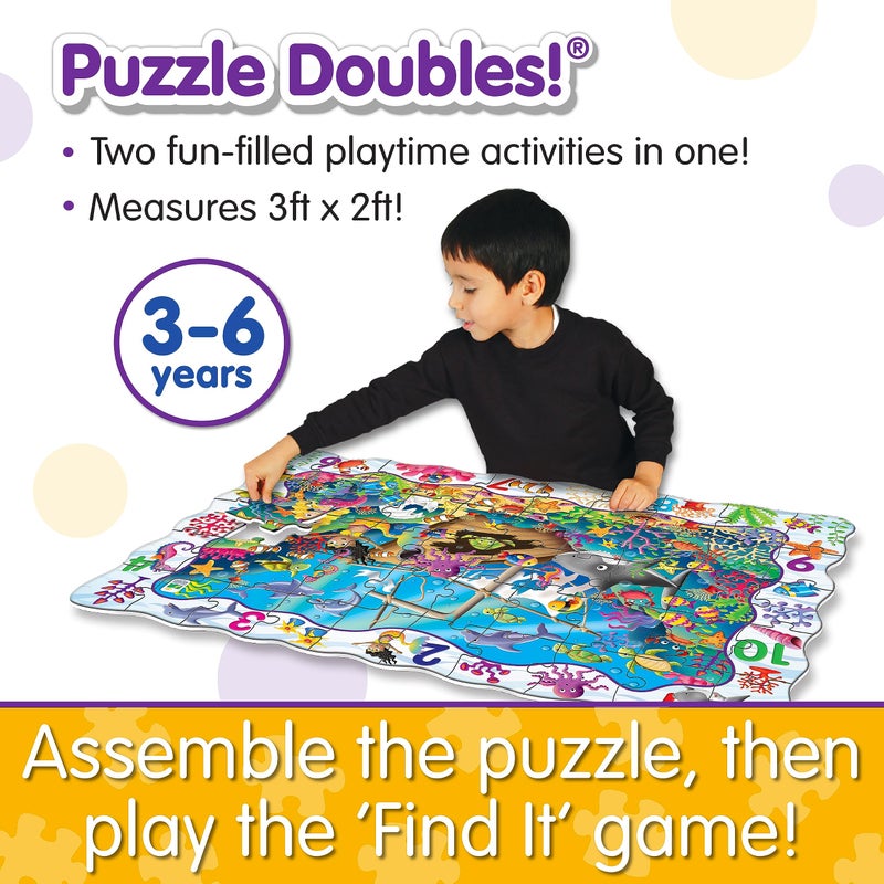 The Learning Journey Puzzle Doubles - Find It! 123 - STEM Preschool Toys & Gifts for Boys & Girls Ages 3 and Up, 24" H x 36" W x 0.08" D (695180) , Blue - Image 3