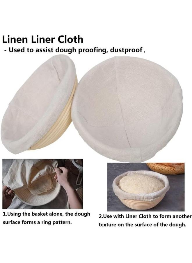 yongsheng 7 inches Round Basket for Bread Proofing, Dough Proofing Bowls with Removable Liner, Good for Home Bakers Baking, 2 Pack  - Image 4