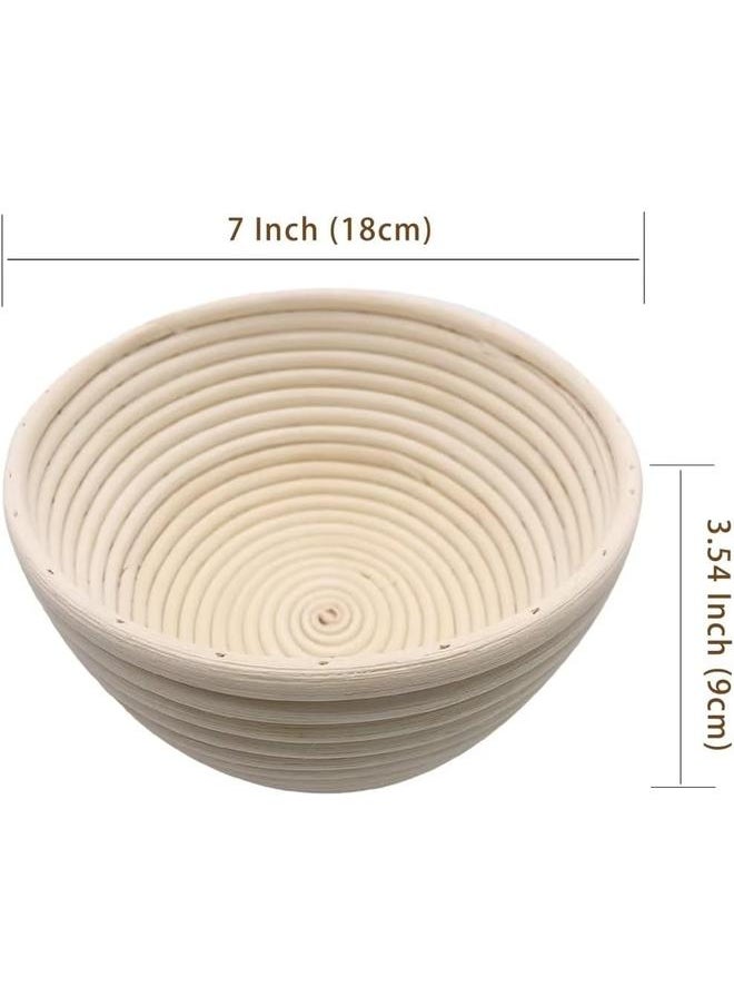 yongsheng 7 inches Round Basket for Bread Proofing, Dough Proofing Bowls with Removable Liner, Good for Home Bakers Baking, 2 Pack  - Image 2