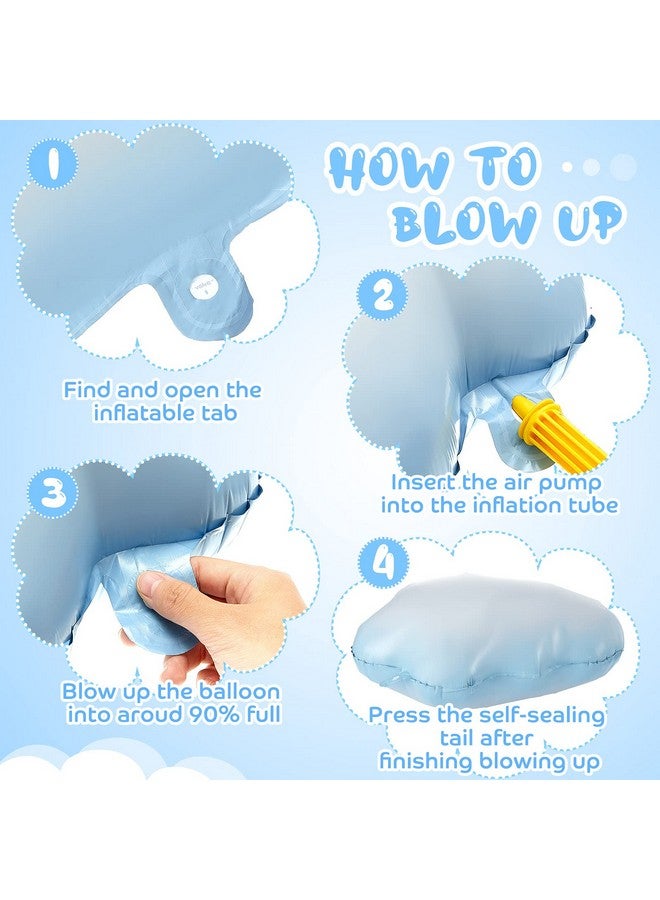 Sumind 6 Pieces White Cloud Foil Balloons For Birthday Baby Shower Themed Party Birthday Party Decorations Supplies - Image 3