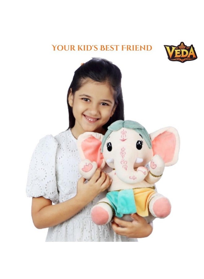 Veda Bal Ganesha. Plush Stuffed Toy of Our Favourite Elephant God. Best Soft Toy Gift for Boys and Girls of All Ages. Size: 12 inches (30 cm) - Image 4