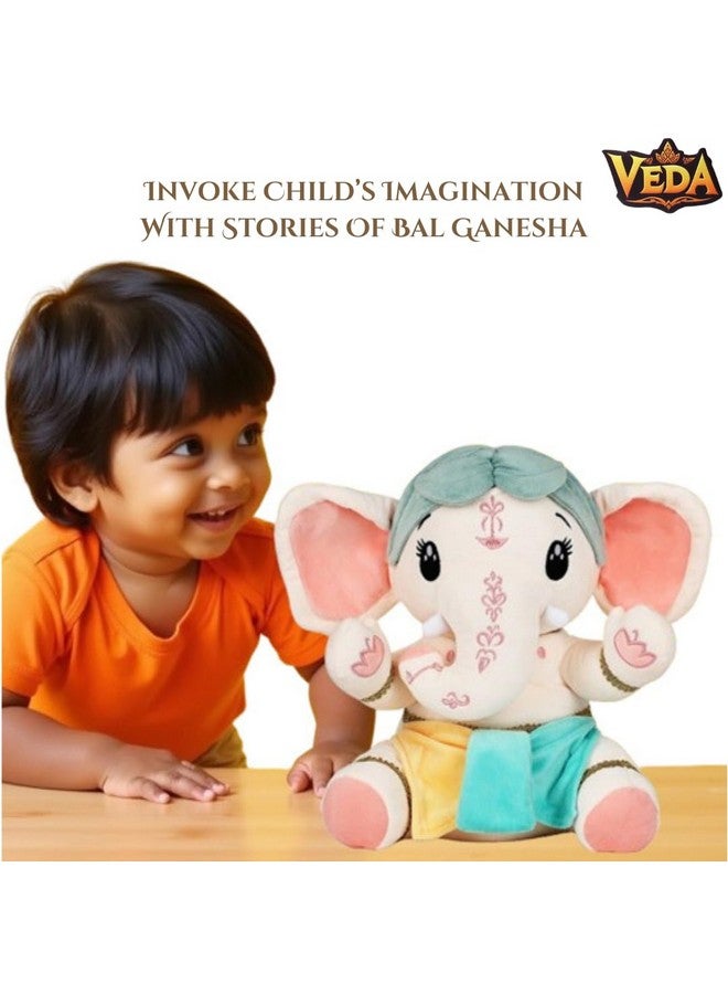 Veda Bal Ganesha. Plush Stuffed Toy of Our Favourite Elephant God. Best Soft Toy Gift for Boys and Girls of All Ages. Size: 12 inches (30 cm) - Image 5