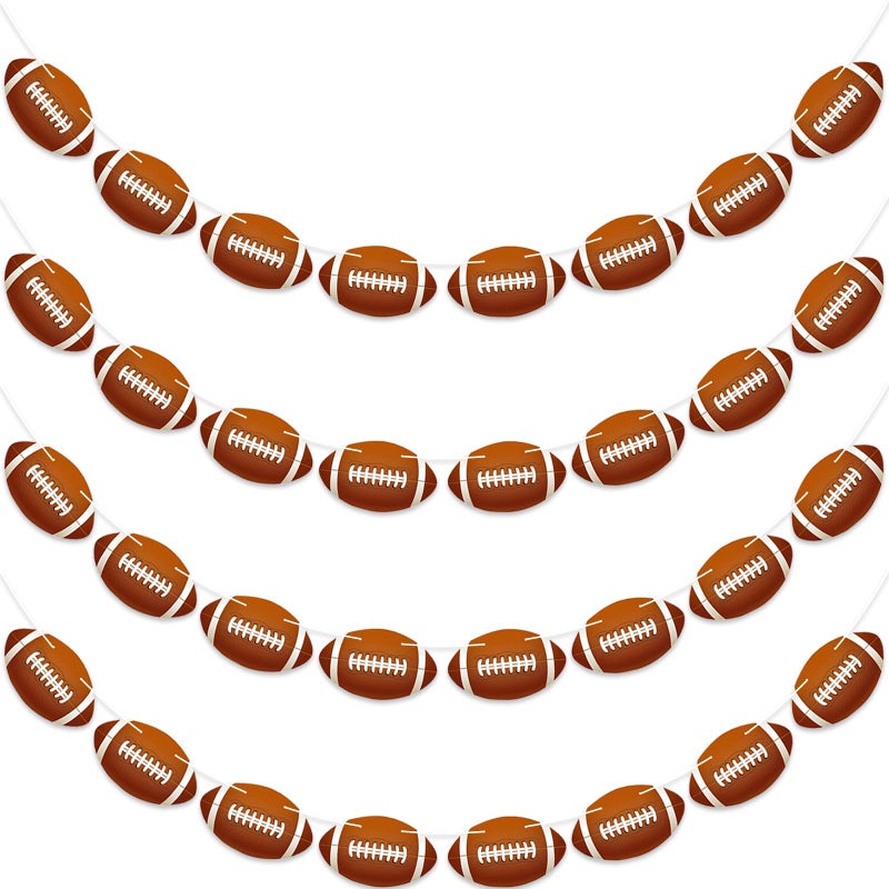 Rasonus Football Party Decorations Banner 2026 Super Sports Theme Hanging Garland for Birthday Game Day Tailgate Accessories Supplies - Adults Bowl Fan Gift for Balloons Classroom Decor Party Favors 4 Pack - Image 1