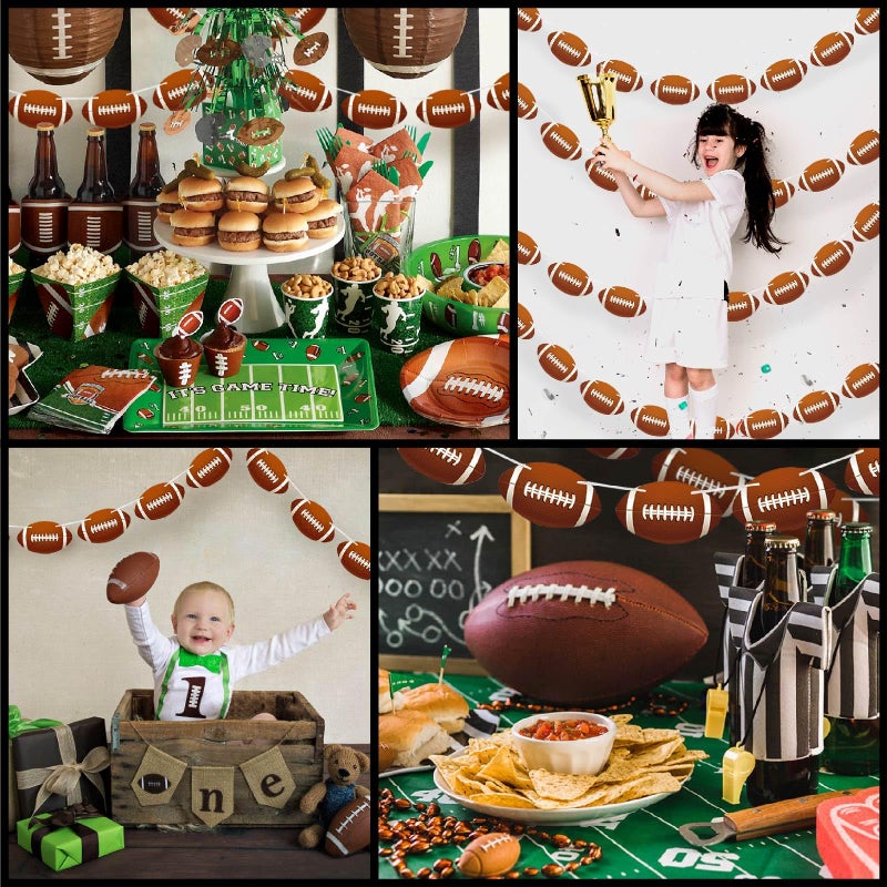 Rasonus Football Party Decorations Banner 2026 Super Sports Theme Hanging Garland for Birthday Game Day Tailgate Accessories Supplies - Adults Bowl Fan Gift for Balloons Classroom Decor Party Favors 4 Pack - Image 5