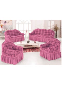EVORY HOME Turkey Sofa Cover 4-Pieces Set of 7-Seater (3+2+1+1) Super Stretchable Anti-Wrinkle Slip Resistant Furniture Protector  - Image 1