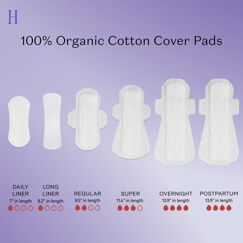 The Honey Pot Company - Herbal Postpartum Pads w/Wings - Infused w/Essential Oils for Cooling Effect, Organic Cotton Cover, & Ultra-Absorbent - 12ct - Image 3