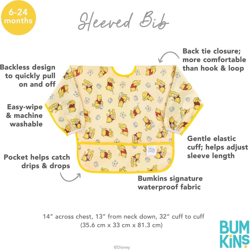 BUMKiNs Disney Winnie The Pooh Long Sleeve Baby Bib - Image 5