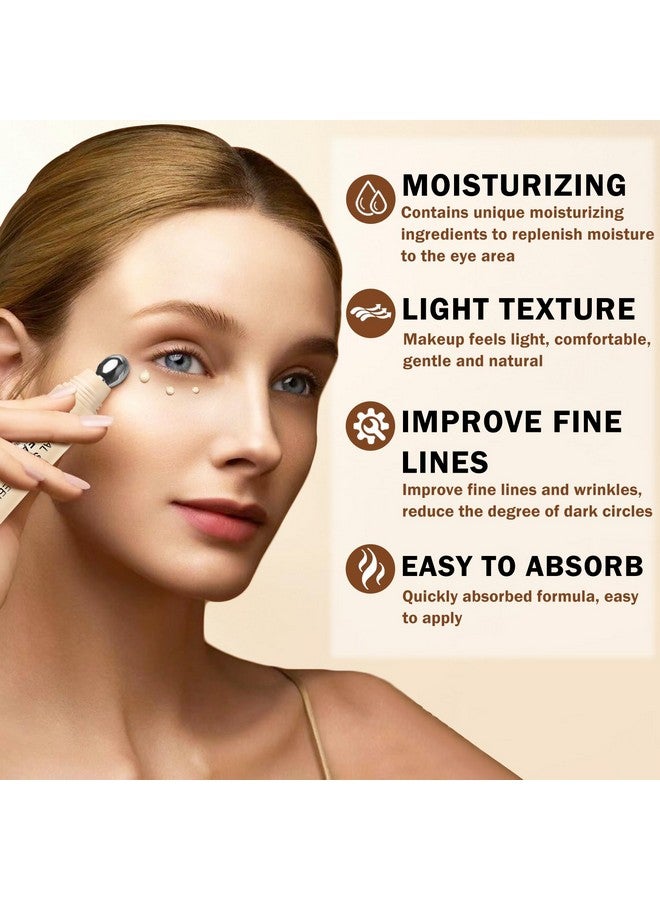 كيو اي يو اف اس اس اي كريم العين الواقي من الشمس المعدني من QIUFSSE، كريم 3 في 1 تحت العين، لعلاج الانتفاخات والهالات السوداء والتجاعيد، مضاد للشيخوخة، مفتح ومُخفي تحت العين، عامل حماية من الشمس 35 (فاتح) - Image 5