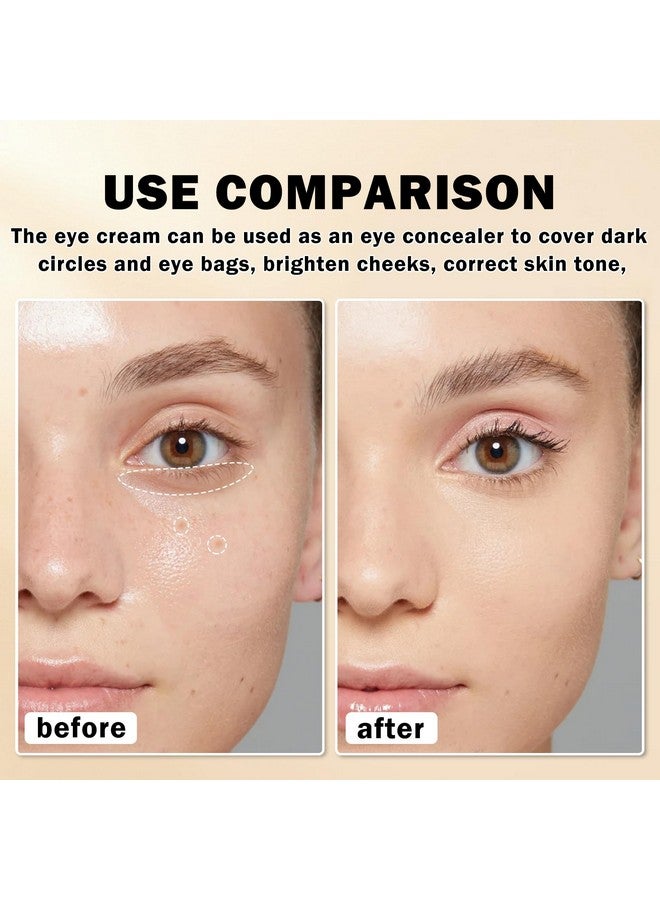 كيو اي يو اف اس اس اي كريم العين الواقي من الشمس المعدني من QIUFSSE، كريم 3 في 1 تحت العين، لعلاج الانتفاخات والهالات السوداء والتجاعيد، مضاد للشيخوخة، مفتح ومُخفي تحت العين، عامل حماية من الشمس 35 (فاتح) - Image 3