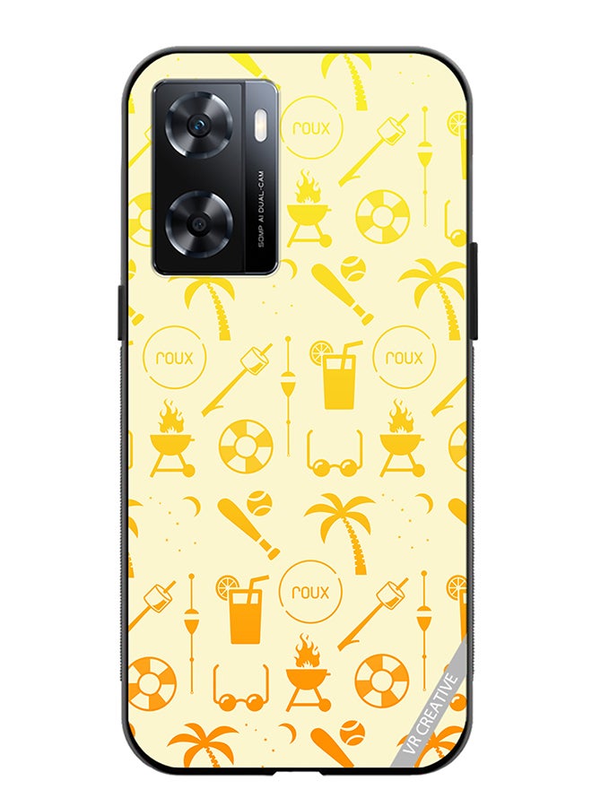 VR CREATIVE Protective Case Cover For Oppo A57/A77s Chill Summer Pattern Design Multicolour - Image 1
