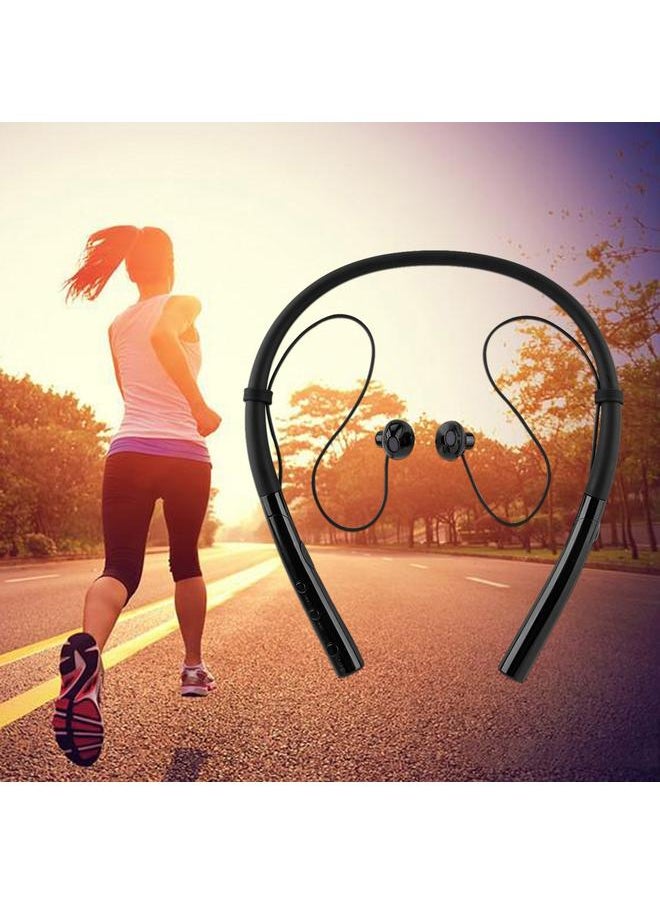 Thoraya V4.2 Bluetooth Headphones Waterproof HBQ Q14 Flexible Neckband Magnetic Design Headset (Black)  - Image 3